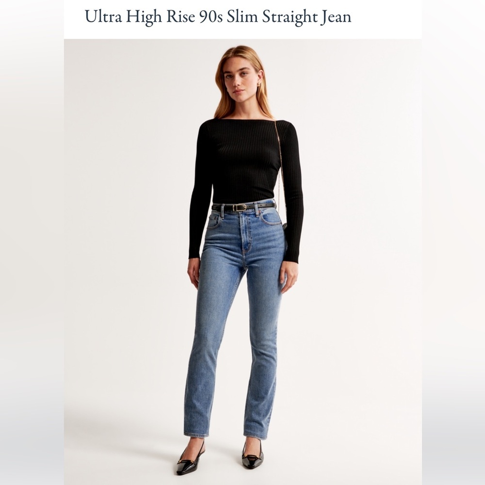 Abercrombie ultra high rise 90s slim straight jean